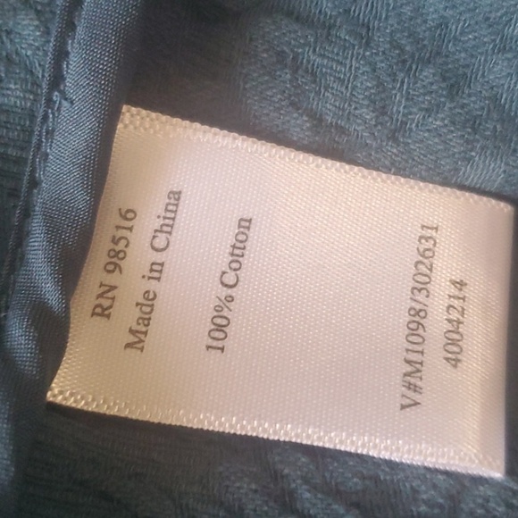 Coldwater Creek Jacket Womens Size 14 Green Blue Zip Up Zippered Embossed - Picture 7 of 9